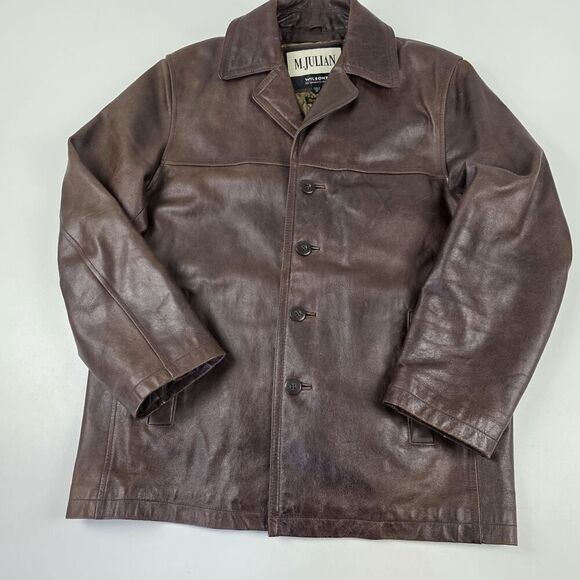 Vtg Wilsons Leather Jacket Dean Winchester Supernatural Brown Distressed Medium - Picture 2 of 14